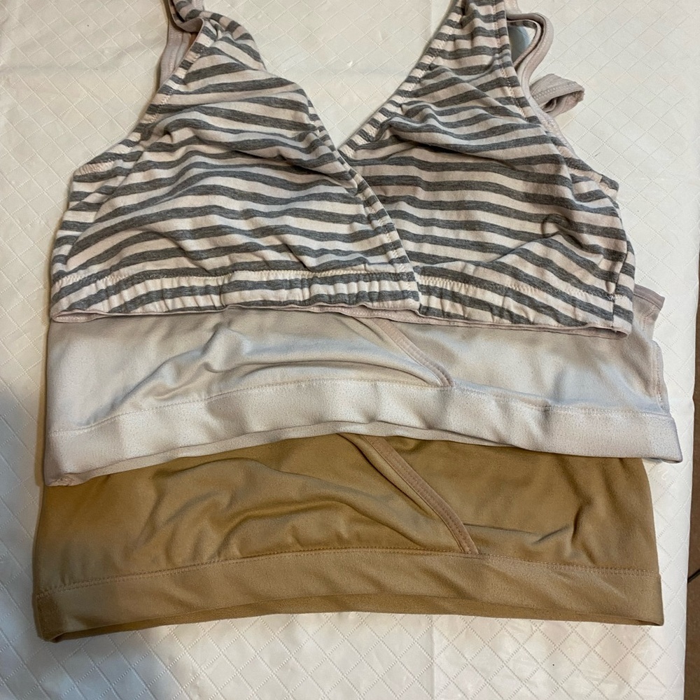 Motherhood Stylish Women's Intimates Set - Beige, Gray, and Striped - Picture 2 of 8